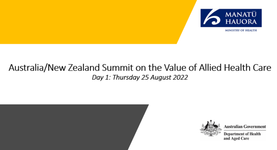 2022 Australia/New Zealand Allied Health Summit – Recording, Day 1
