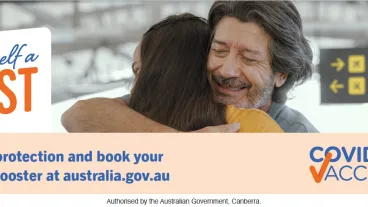 COVID-19 vaccination – out-of-home ad – Boost (Airport)