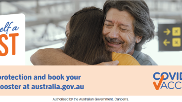 COVID-19 vaccination – out-of-home ad  – Boost (Airport)