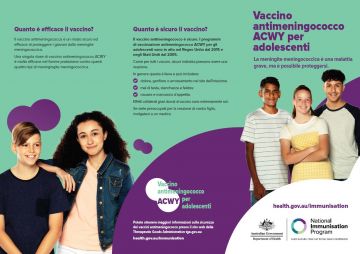 Adolescent meningococcal ACWY vaccine – brochure (Italian)
