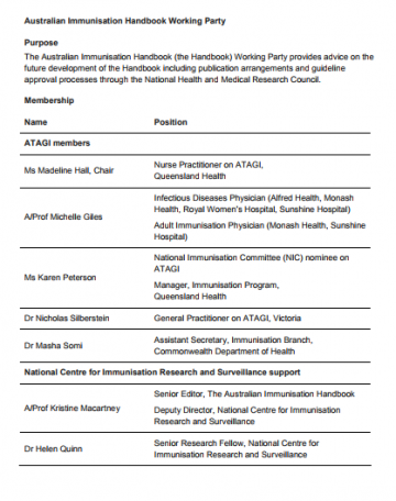 Front cover of ATAGI conflict of interest procedures