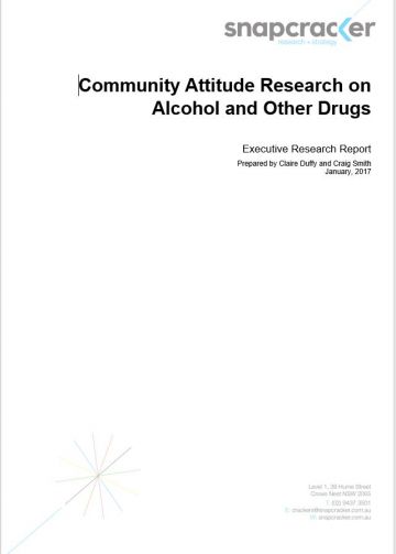 Cover image for the Community attitude research on alcohol and other drugs – executive report