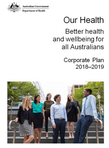cover image for the 2018-19 corporate plan