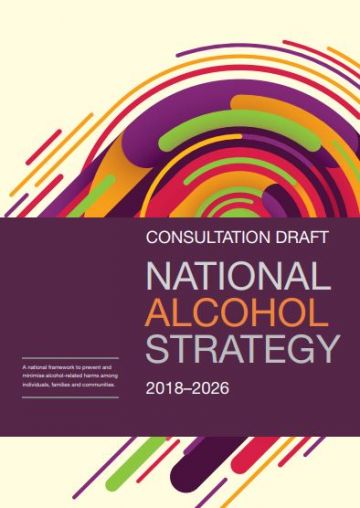 Cover image of the Draft National Alcohol Strategy 2018–2026