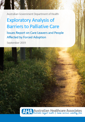 Issues Report on Care Leavers and People Affected by Forced Adoption cover