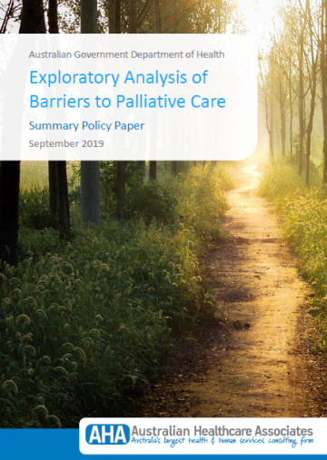 Exploratory Analysis of Barriers to Palliative Care – Summary Policy Paper cover