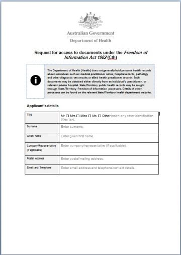 Cover image for Freedom of Information (FOI) application form