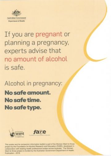 Image of Pregnancy and alcohol poster
