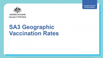 COVID-19 vaccination – Geographic vaccination rates – SA3 coverimage