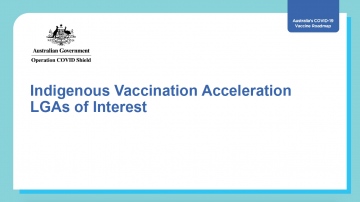 COVID-19 vaccination – Indigenous vaccination acceleration LGAs of interest cover image