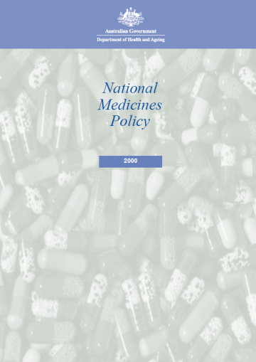 Cover for National Medicines Policy