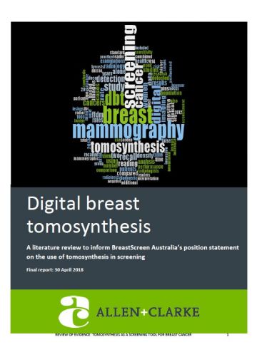 Cover image for Digital breast tomosynthesis literature review