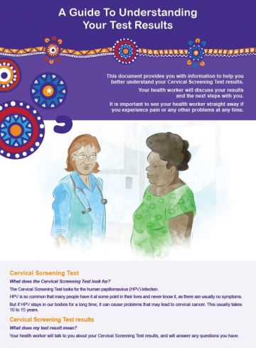 Cover image for National Cervical Screening Program – a guide to understanding your cervical screening test results for Aboriginal and Torres Strait Islander women.