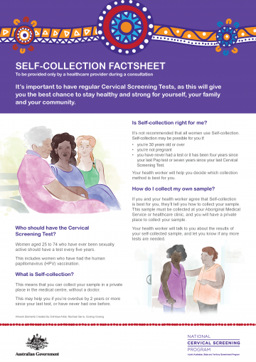 National Cervical Screening Program – Self-collection and the cervical screening test for Aboriginal and Torres Strait Islander women cover