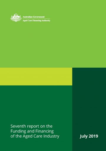 Cover image 2019 annual report on Funding and Financing of Aged Care Sector