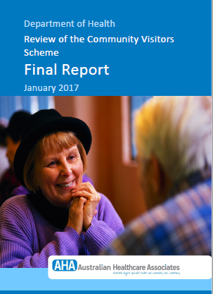 Final report of the Community Visitors Scheme (CVS) review cover