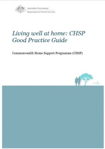 Cover image for Living well at home - CHSP good practice guide