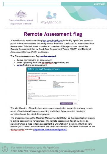 Cover image for Remote assessment flag