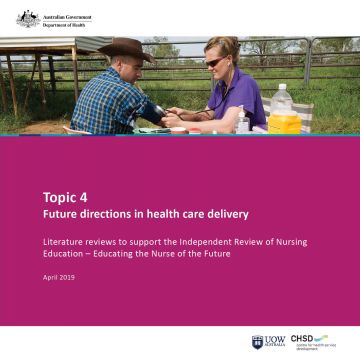 Topic 4 — Literature Review to Support the Independent Review of Nursing Education cover