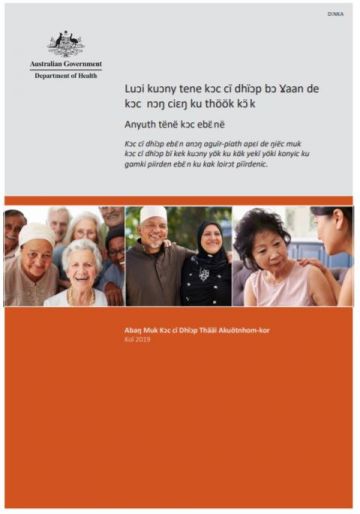 Cover image for Actions to support older CALD people: a guide for consumers Dinka