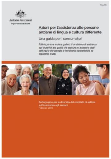 Cover image for Actions to support older CALD people: a guide for consumers Italian