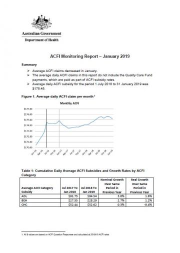 The Aged Care Funding Instrument Acfi Australian Government Department Of Health