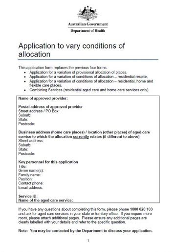 Application to Vary Conditions of Allocation cover image
