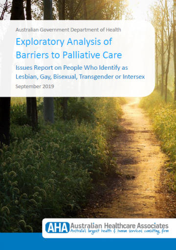 Issues Report on People who Identify as Lesbian, Gay, Bisexual, Transgender or Intersex cover