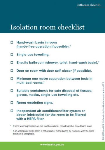 Information Sheets — Influenza Kit for Residential Aged Care cover image