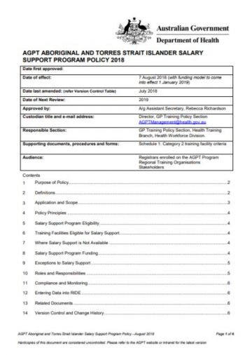 Cover image for AGPT Program Salary Support Program Policy