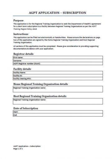 Cover image for AGPT Program Application – Subscription