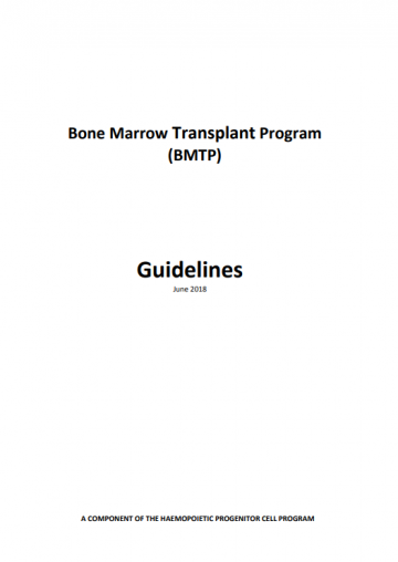 bone marrow transplant program bmtp guidelines australian government department of health