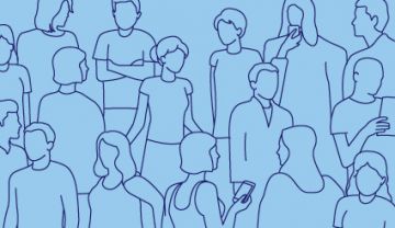 A crowd of people