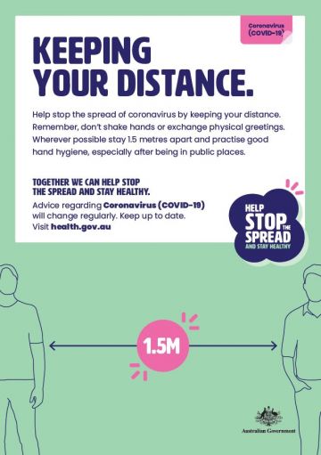 Coronavirus Covid 19 Keeping Your Distance Australian Government Department Of Health