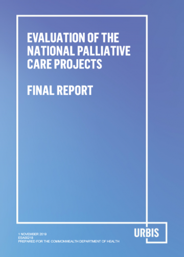 Final Report for the National Palliative Care Projects cover