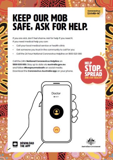 Keep our mob safe, ask for help print resource