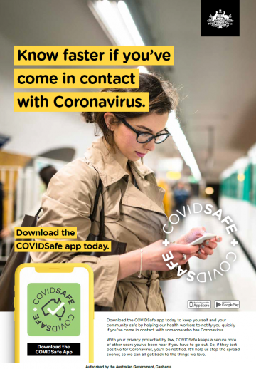 Know faster if you've come into contact with Coronavirus poster cover