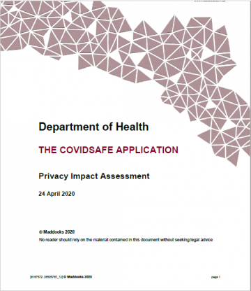 Covidsafe privacy impact assessment