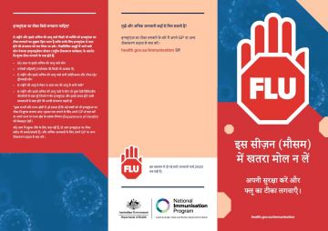 Influenza brochure cover - Hindi