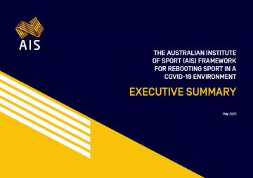 Cover image for the AIS national framework for rebooting sport