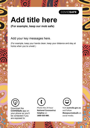 Coronavirus Covid 19 A3 Poster Template Aboriginal And Torres Strait Islander Communities Australian Government Department Of Health