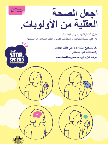 Cover image for Coronavirus (COVID-19) اجعل الصحة العقلية من الأولويات. – (Make mental health a priority) (Arabic)