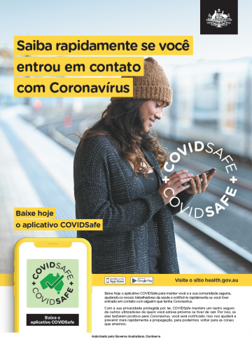 Coronavirus (COVID-19) – Baixe hoje o aplicativo COVIDSafe (Download the COVIDSafe app today)