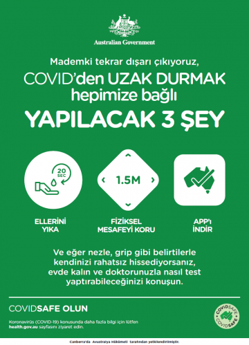 Cover image for Coronavirus (COVID-19) – COVID’den uzak durmak hepimize bağlı yapilacak 3 şey (Stay COVID free – do the 3)