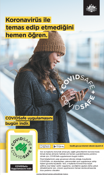 Coronavirus (COVID-19) – COVIDSafe uygulamasını bugün indir (Download the COVIDSafe app today)
