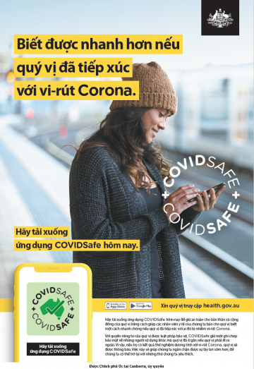 Coronavirus (COVID-19) – Hãy tải xuống ứng dụng COVIDSafe hôm nay (Download the COVIDSafe app today)