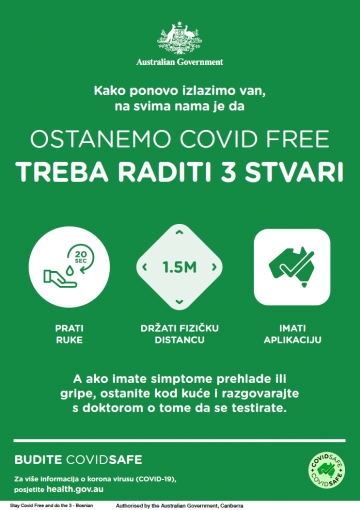 Coronavirus (COVID-19) – Ostanemo covid free – treba raditi 3 stvari (Stay COVID free – do the 3)