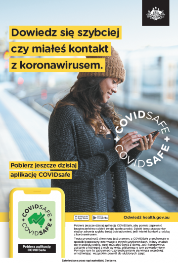 Coronavirus (COVID-19) – Pobierz jeszcze dzisiaj aplikację COVIDsafe (Download the COVIDSafe app today)