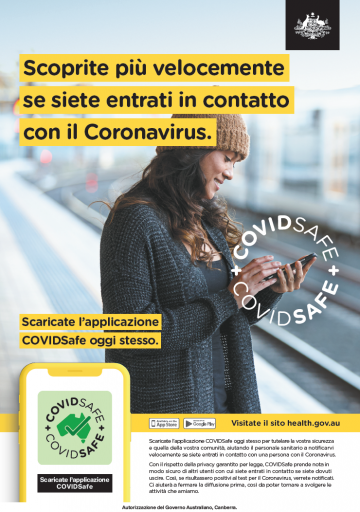 Coronavirus (COVID-19) – Scaricate l’applicazione COVIDSafe oggi stesso (Download the COVIDSafe app today)