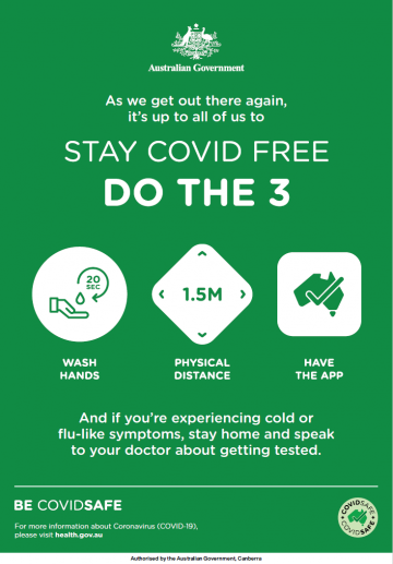 Coronavirus Covid 19 Stay Covid Free Do The 3 Australian Government Department Of Health